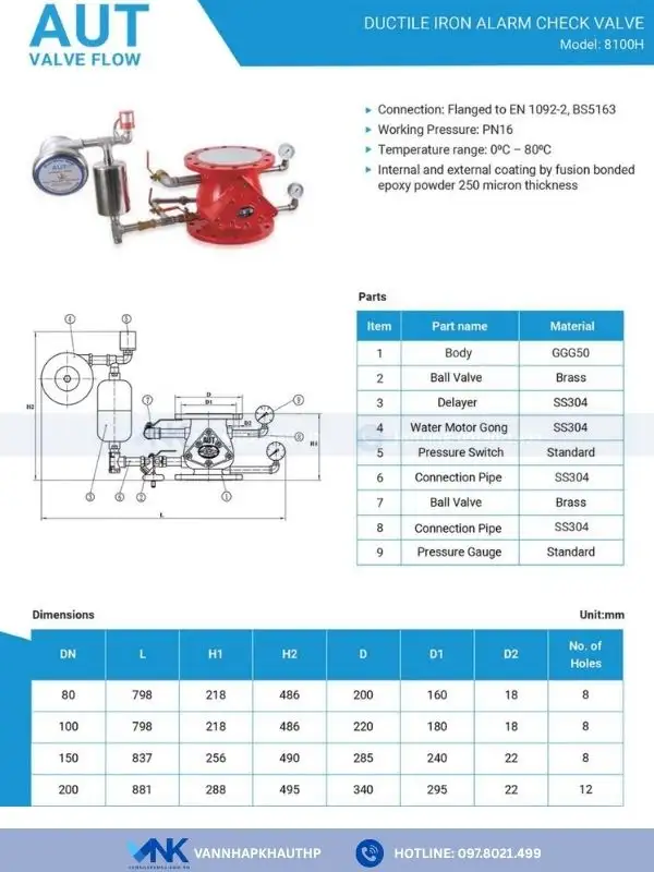 Alarm valve AUT đến từ Maylaysia