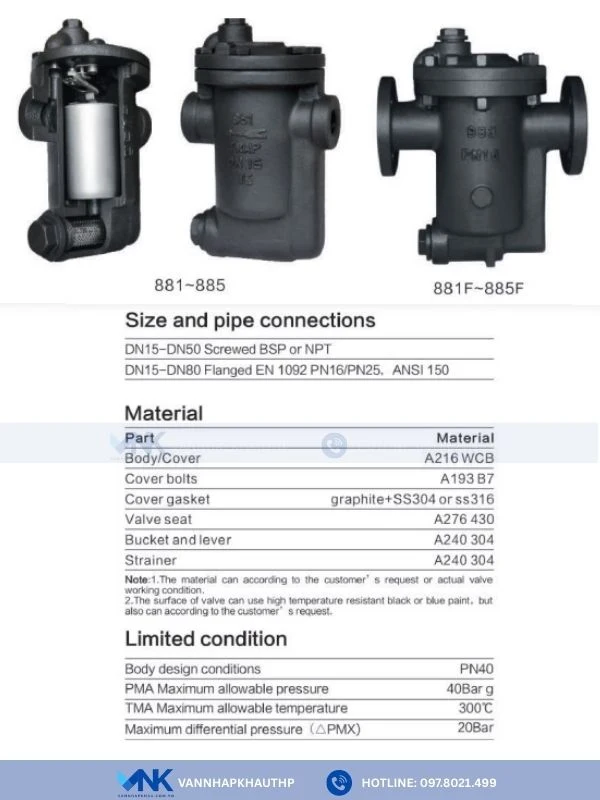 Catalog bẫy hơi gầu đảo Ravis Đài Loan