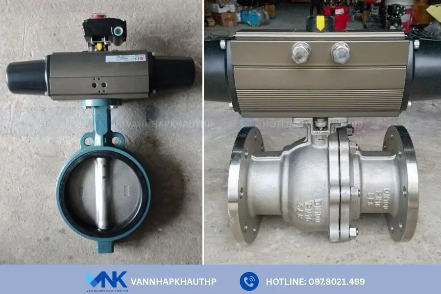 Bộ điều khiển khí nén AS65 thường được lắp với van bi, van bướm dùng trong hệ thống tự động