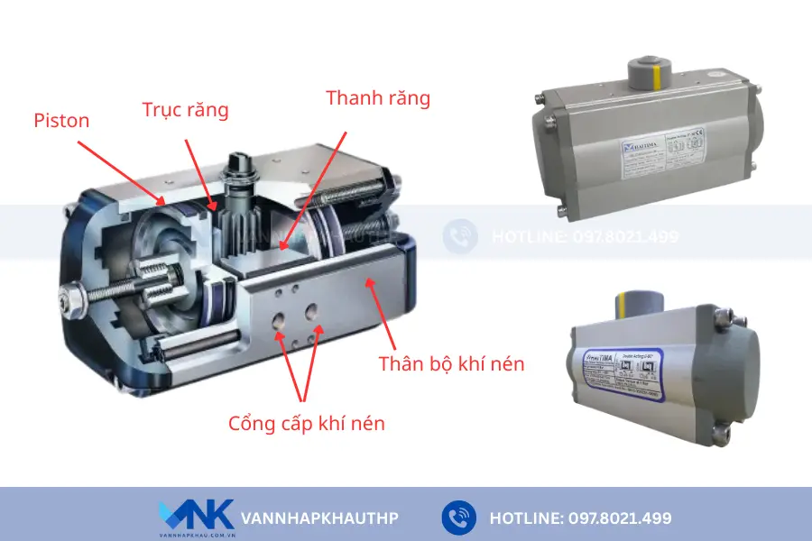 Cấu tạo chi tiết của bộ khí nén HT092 Haitima