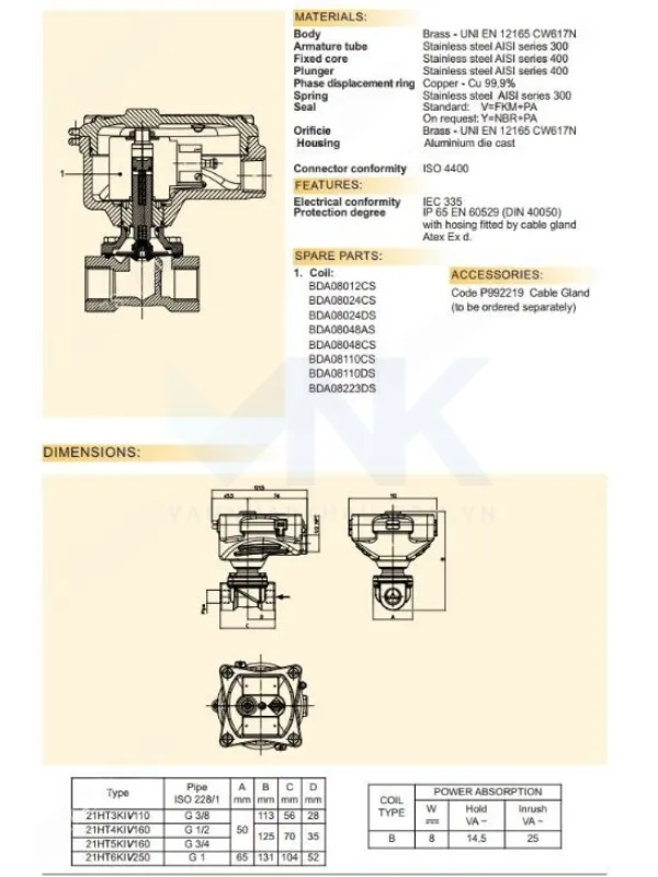 Catalog van điện từ chống cháy nổ
