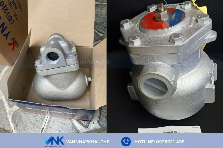 Cốc ngưng ren dạng bóng phao phù hợp hệ thống lưu lượng lớn