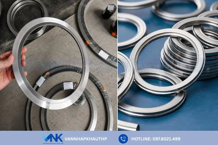 Đây là loại gioăng kim loại được sử dụng nhiều nhất hiện nay