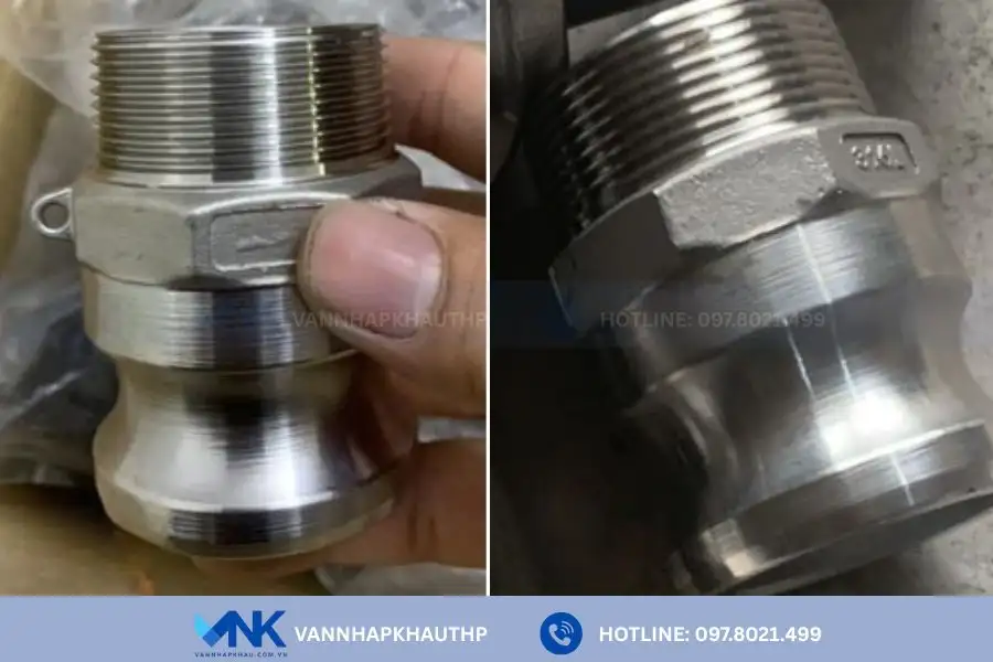 Khớp nối nhanh inox kiểu F tiện ren bên ngoài