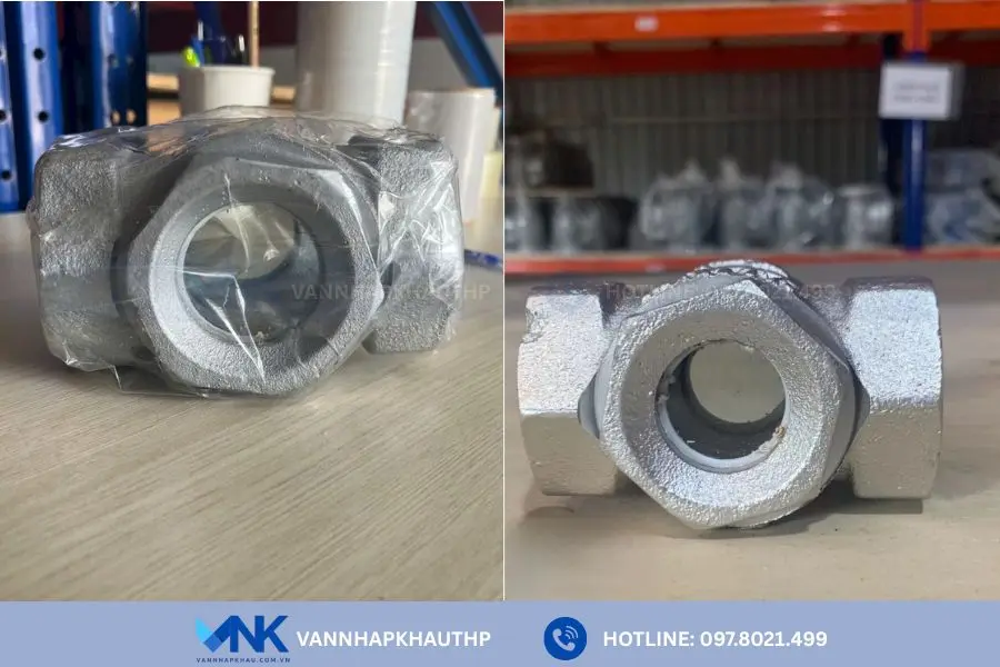 Kính soi lắp ren làm từ gang