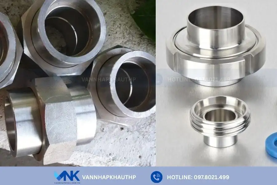 Rắc co inox thiết kế nối hàn