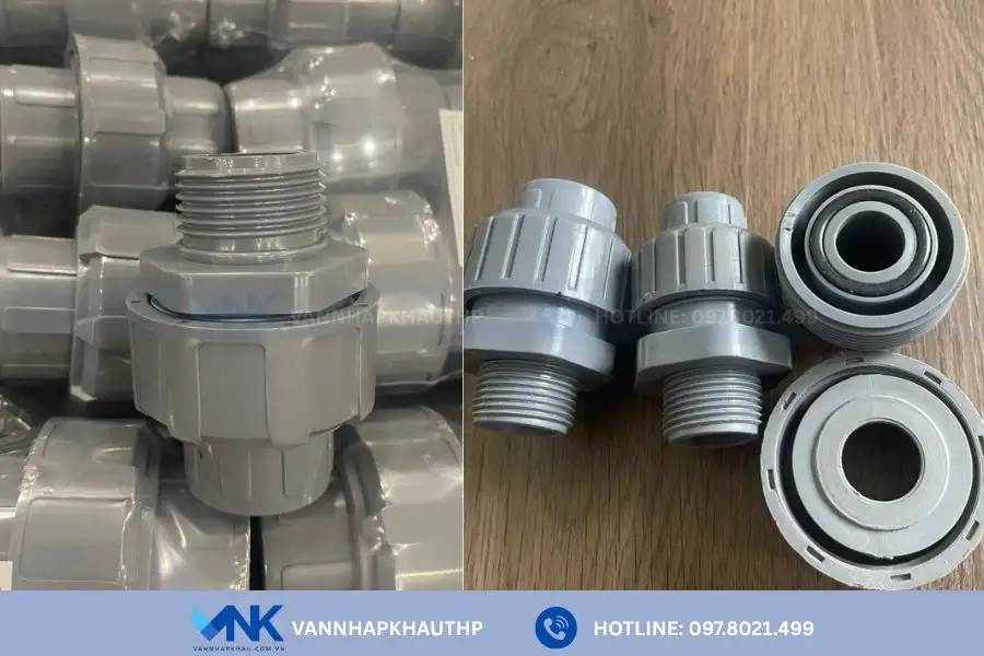 Rắc co nhựa PVC, uPVC, cPVC, PPR.