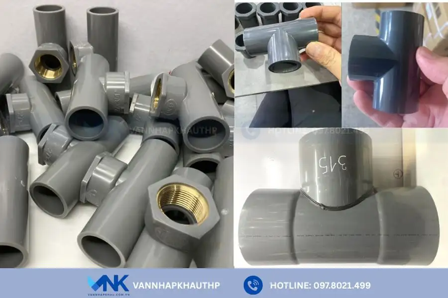 Tê nhựa và 3 kiểu kết nối ren, hàn, dán keo