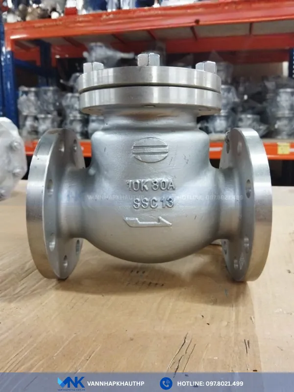 Van 1 chiều lá lật Inox DN80 Wonil