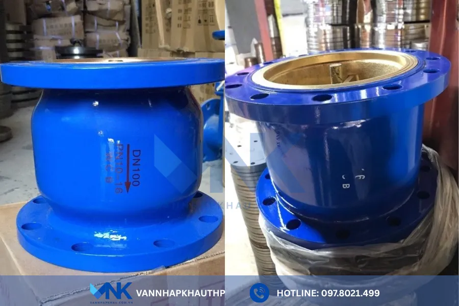 Van 1 chiều lò xo gang