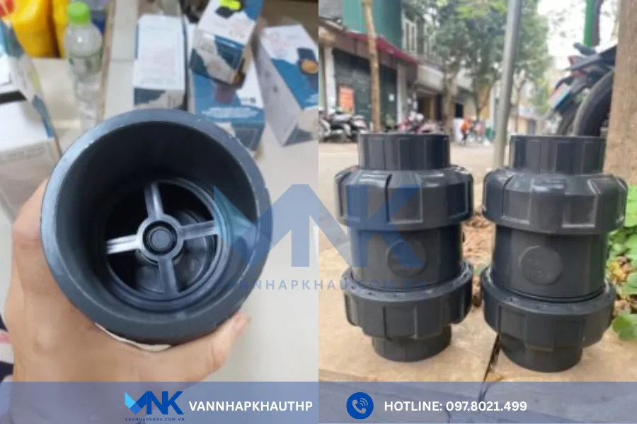 Van 1 chiều lò xo nhựa