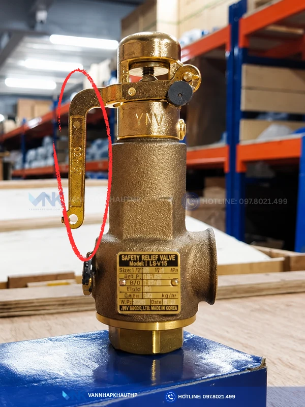 Thiết kế tay giật của van an toàn Hàn Quốc