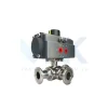 Van bi 3 ngã inox vi sinh điều khiển khí nén