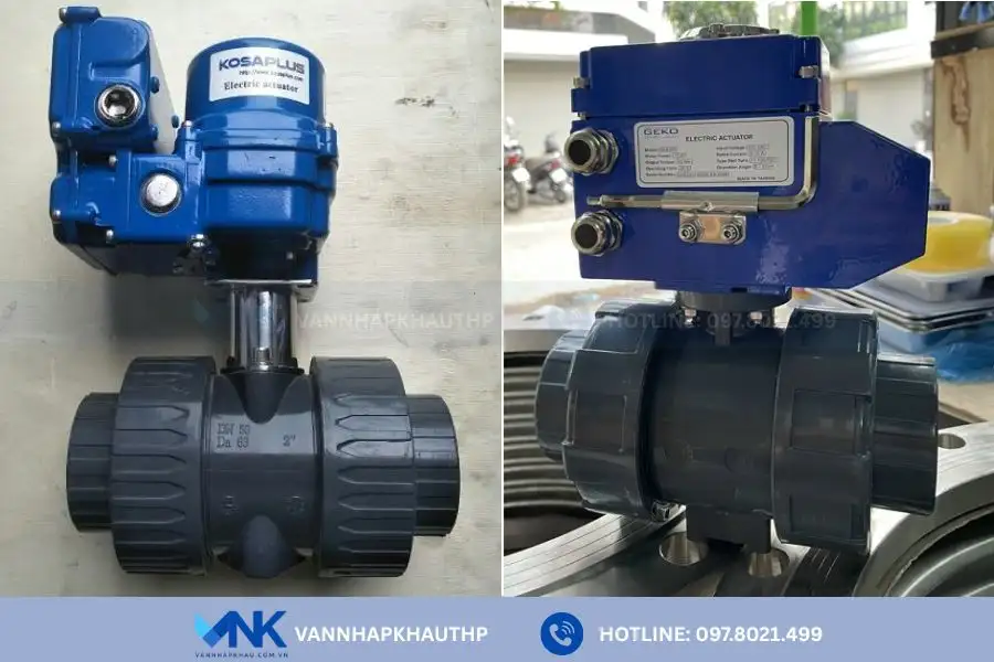 Van bi nhựa Hàn Quốc điều khiển điện giá rẻ, chống ăn mòn tốt