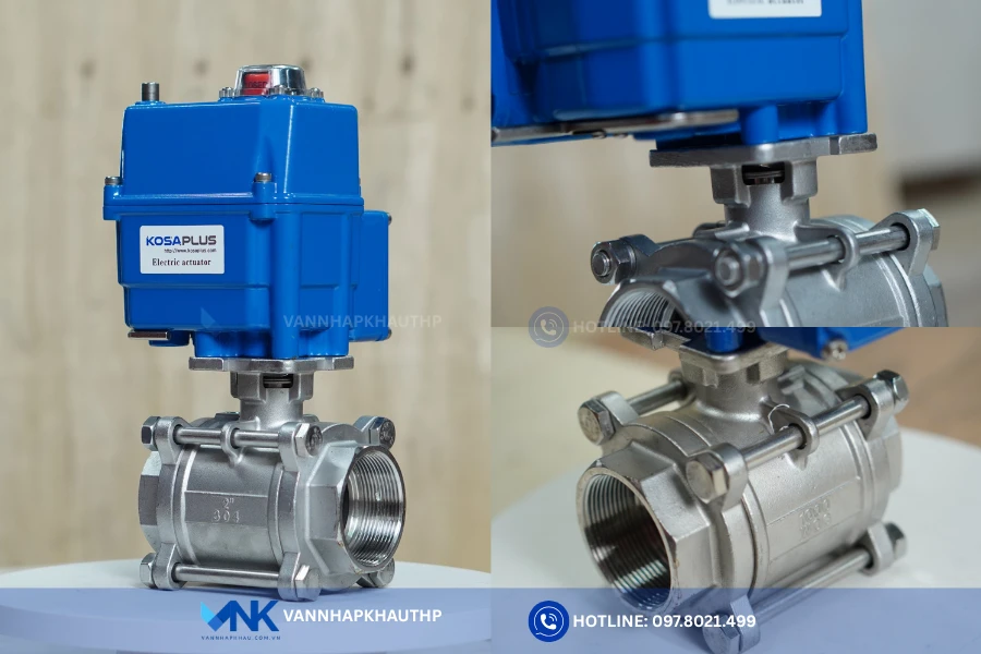 Van bi điều khiển điện Kosaplus Hàn Quốc nối ren