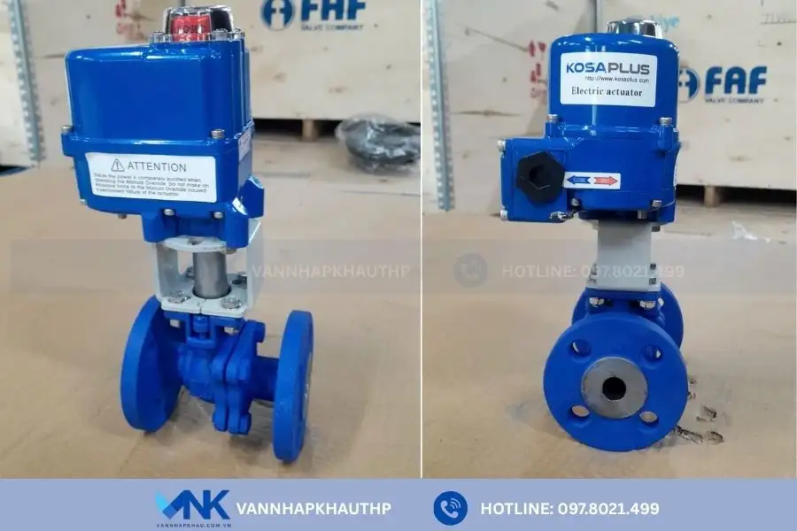 Van bi thép điều khiển điện Kosaplus chuyên dùng hệ hơi nóng