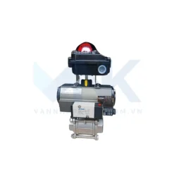 Van bi điều khiển khí nén kèm công tắc giám sát hành trình mở đóng