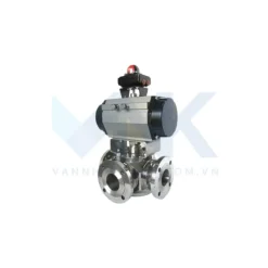 Van bi điều khiển khí nén kèm công tắc giám sát hành trình mở đóng