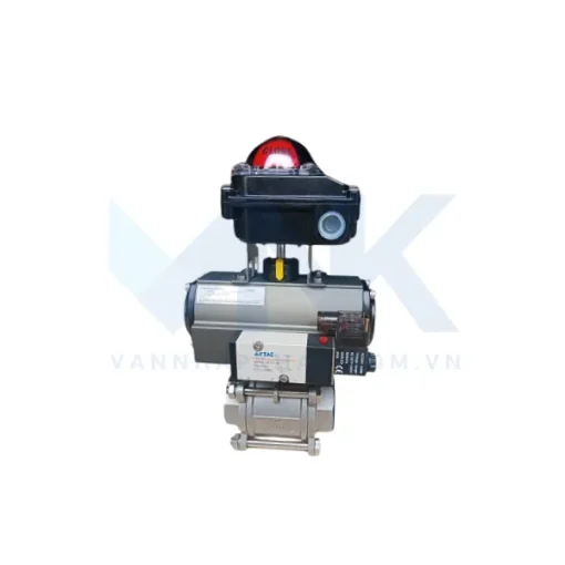 Van bi điều khiển khí nén kèm công tắc giám sát hành trình mở đóng