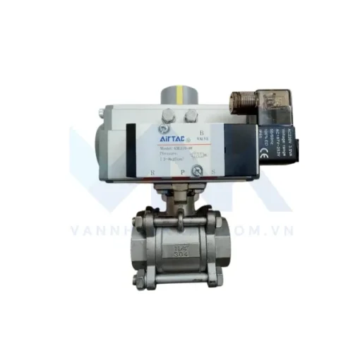 Van bi điều khiển khí nén lắp van điện từ khí nén
