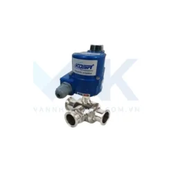 Van bi inox vi sinh 3 ngã điều khiển điện