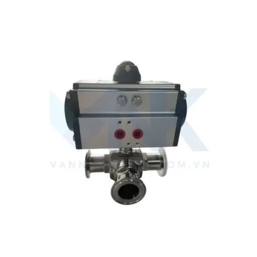 Van bi inox vi sinh điều khiển khí nén