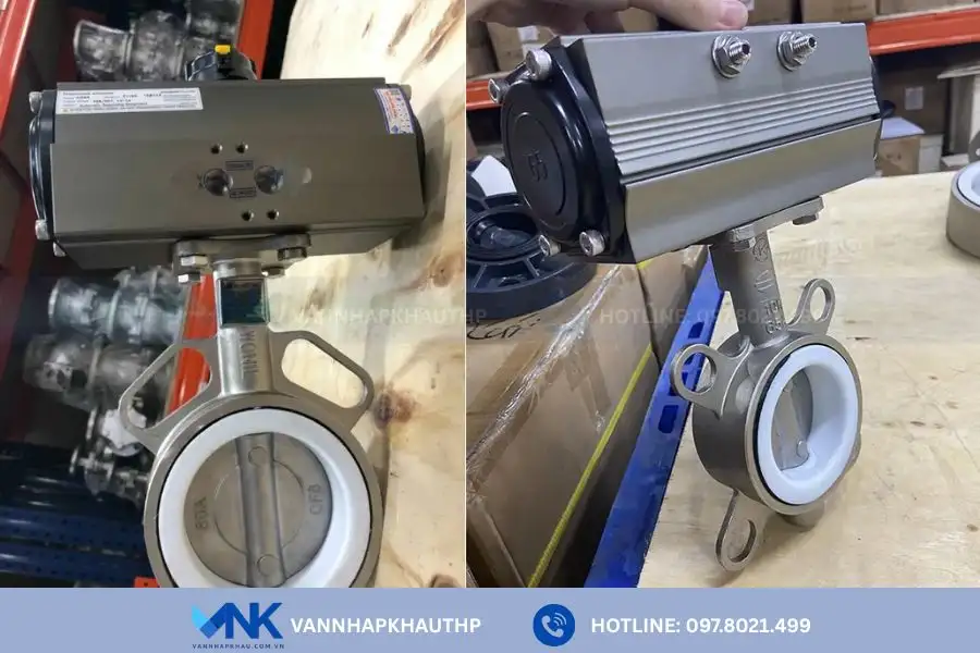 Van bướm khí nén Kosaplus inox cho khả năng chống ăn mòn cao