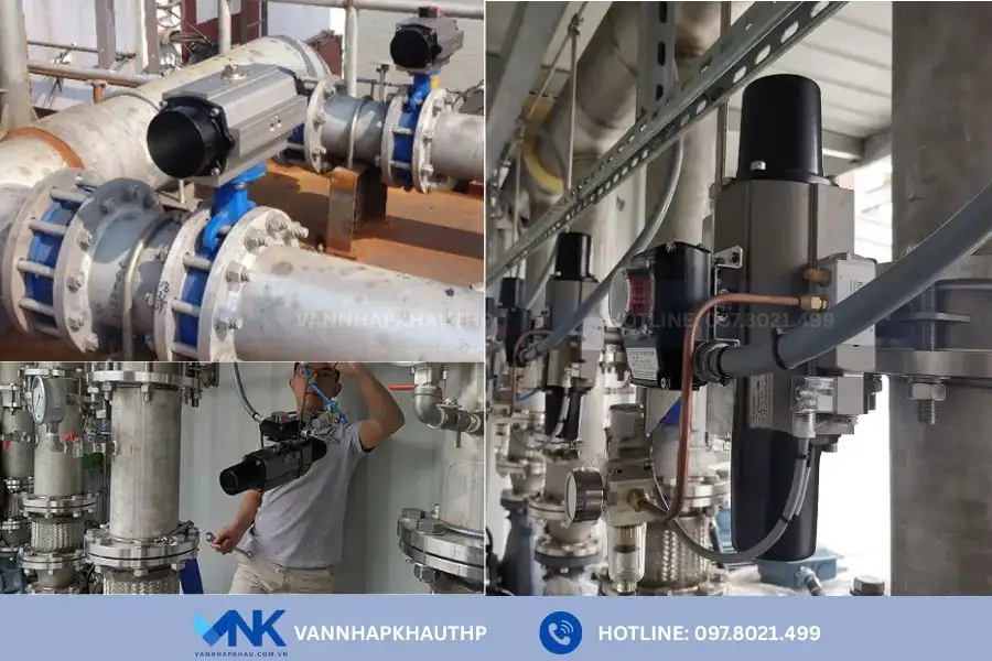 Ứng dụng thực tế của van bướm khí nén Kosaplus đến từ Hàn Quốc