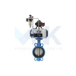 Van bướm điều khiển khí nén lắp bộ lọc khí nén