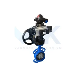 Van bướm điều khiển khí nén tay quay
