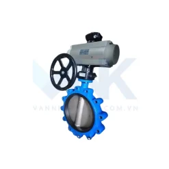 Van bướm điều khiển khí nén tay quay