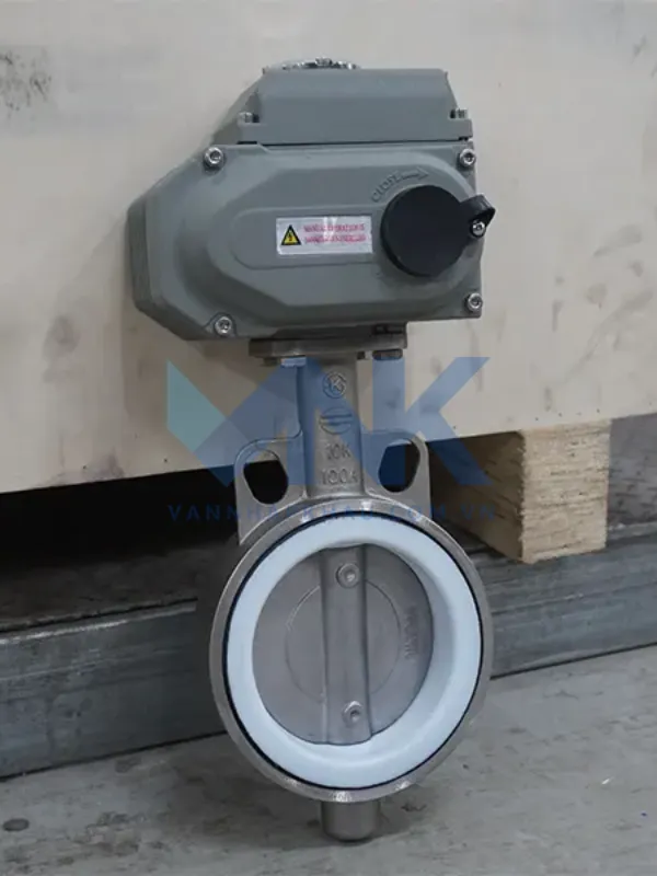 Van bướm inox điều khiển điện ON/OFF