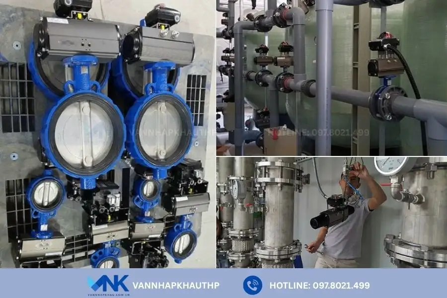 Van bướm khí nén Hàn Quốc sử dụng trong nhiều hệ thống công nghiệp