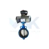 Van bướm điều khiển khí nén lắp van điện từ khí nén Solenoid