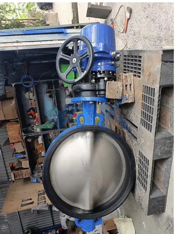 Van bướm lắp bích điều khiển điện ON/OFF