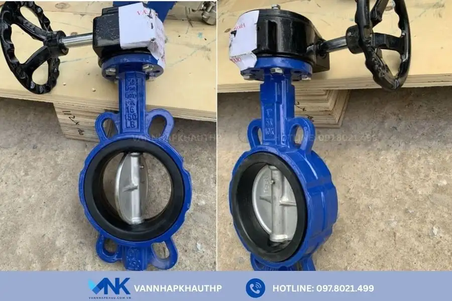 Van bướm đóng mở bằng tay quay YDK chất liệu gang