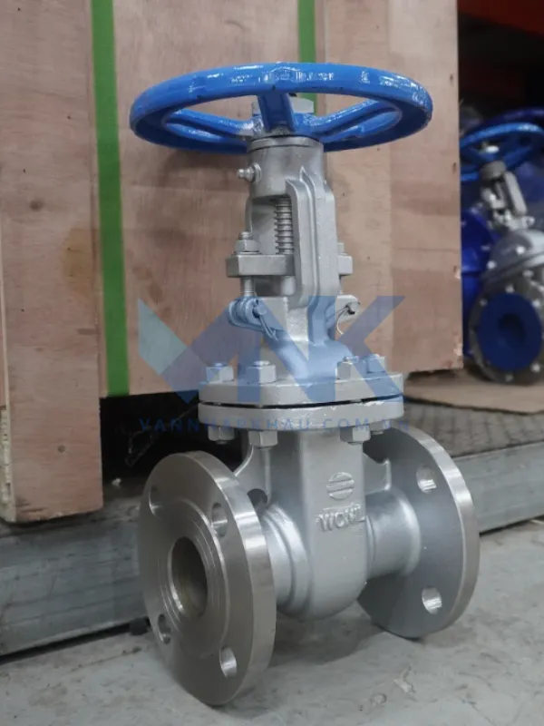 Van cổng inox tay quay