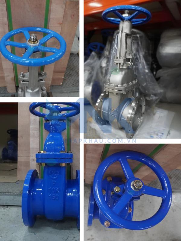 Van cổng tay quay đa dạng chất liệu