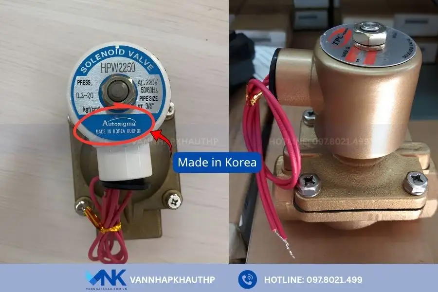 Van điện từ nhập khẩu chính hãng Hàn Quốc