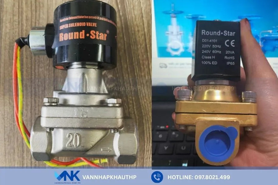 Kết nối ren nhỏ gọn của van điện từ Round Star