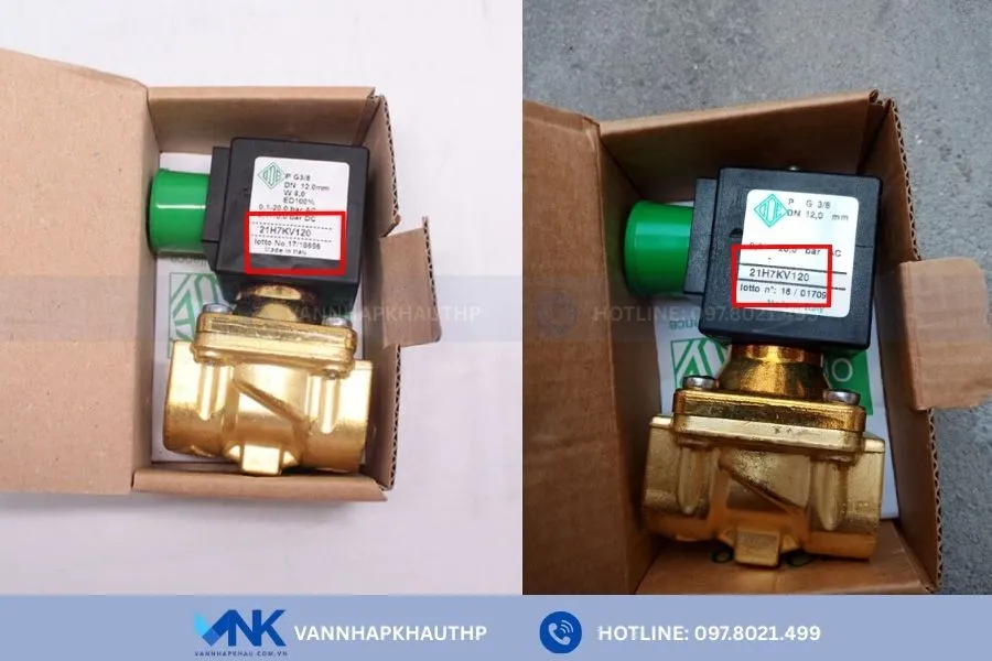 Van điện từ đồng nối ren ODE 21H7KV120 nổi tiếng của Ý