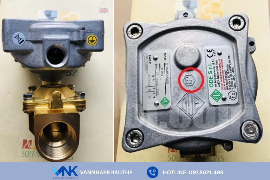 Van điện từ ODE Model 21HT3KIV110 21HT6KIV250 đạt tiêu chuẩn chống chảy nổ EX