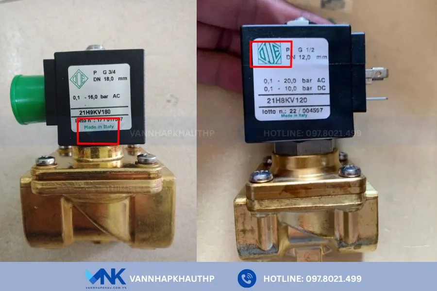 Đặc điểm nhận biết van điện từ thường đóng ODE