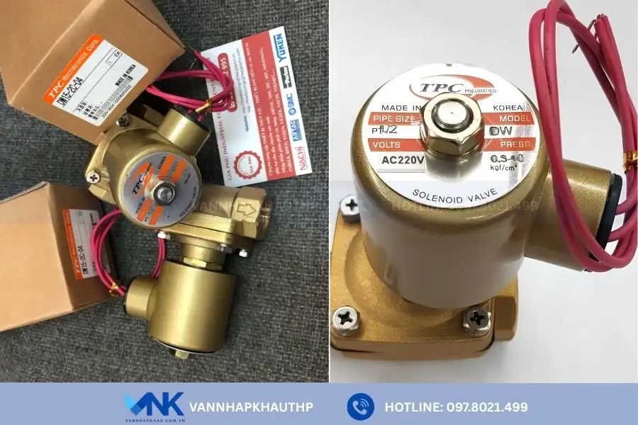 Van điện từ TPC DW15 sử dụng điện áp 220 V