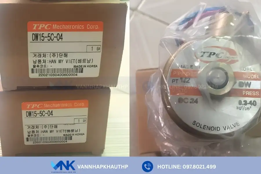 Van điện từ TPC DW15 sử dụng điện áp 24V