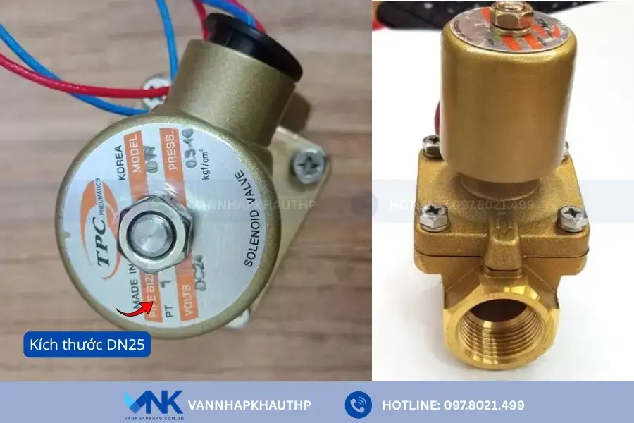 Van điện từ TPC DW25 là dòng van điện từ nước kích thước nhỏ gọn