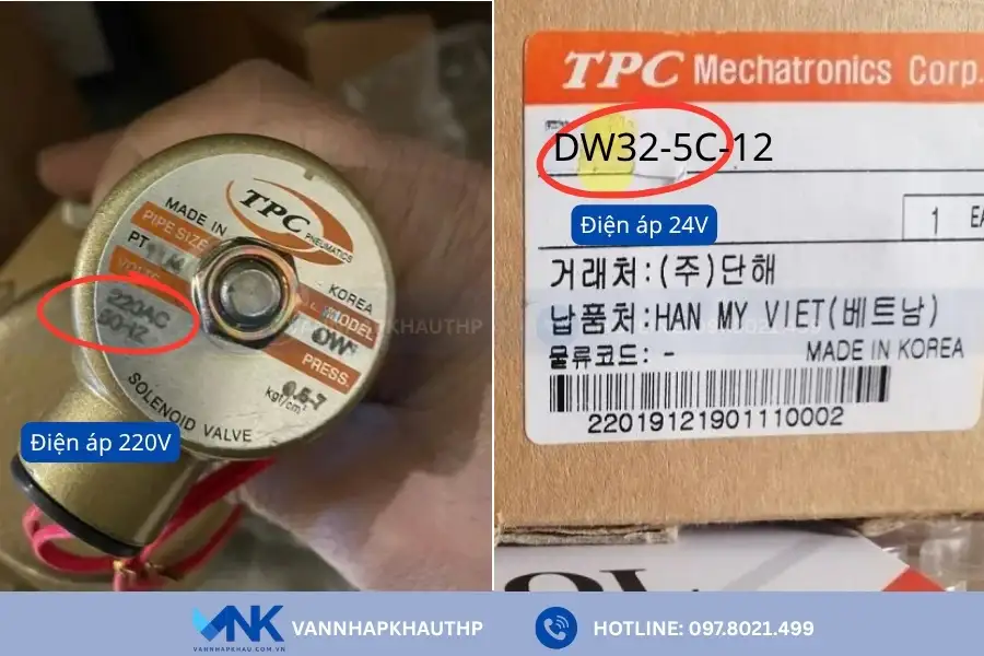 2 phiên bản chính của van điện từ TPC DW32