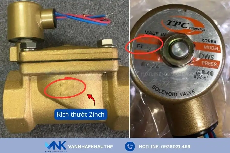 Van điện từ TPC DWS50 được sản xuất với kích thước lớn