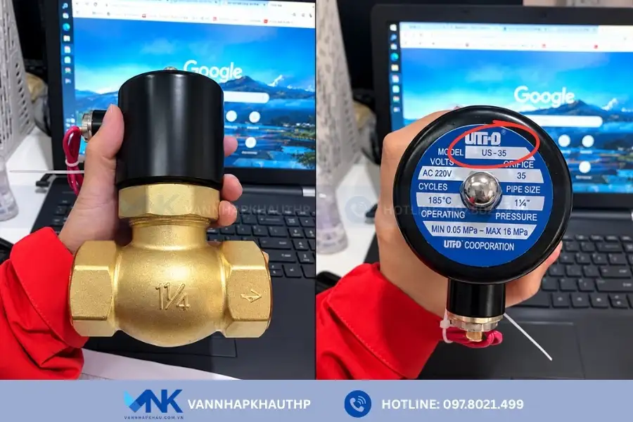 Van điện từ UNID US35 dùng cho hơi nóng