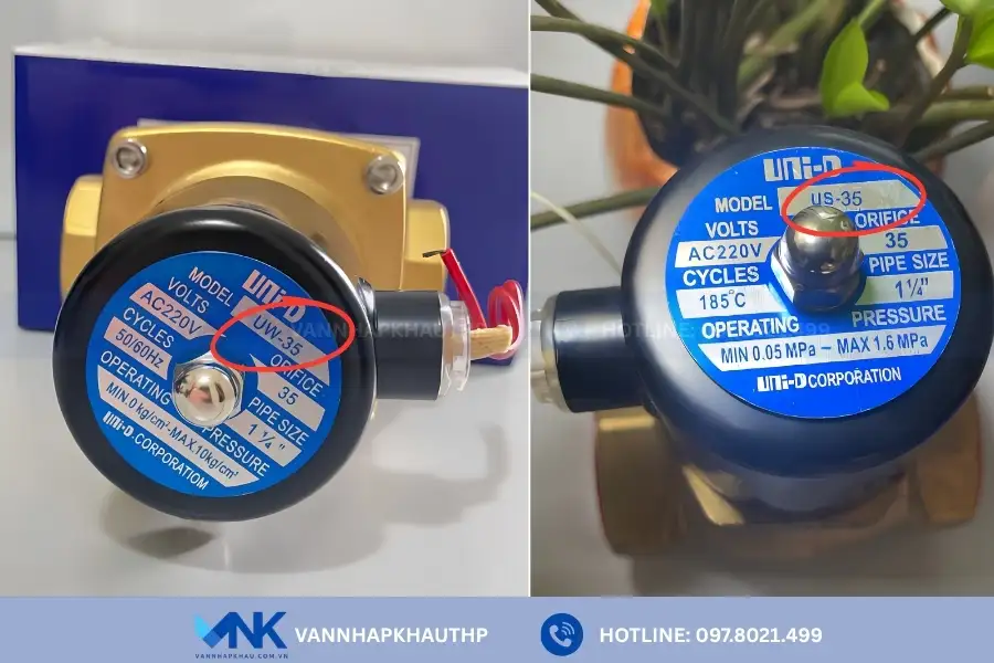 Van điện từ UNID UW35 và US35 chính hãng